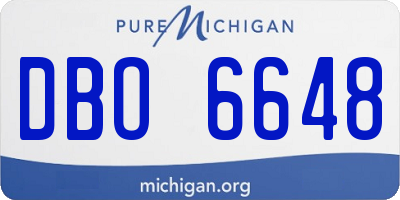 MI license plate DBO6648