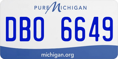 MI license plate DBO6649