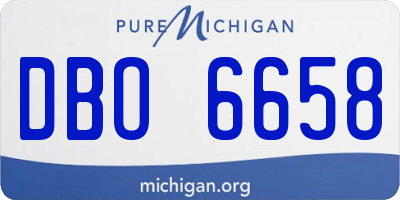 MI license plate DBO6658