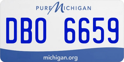 MI license plate DBO6659