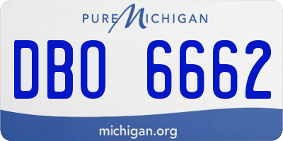 MI license plate DBO6662