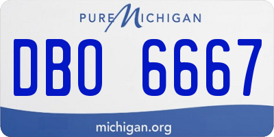 MI license plate DBO6667