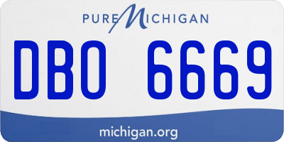 MI license plate DBO6669