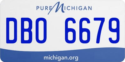 MI license plate DBO6679