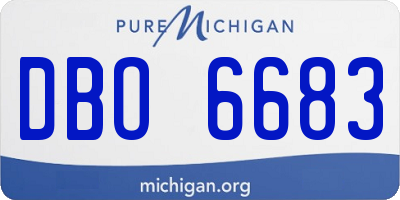 MI license plate DBO6683