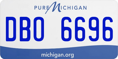 MI license plate DBO6696