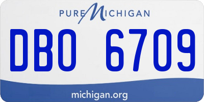 MI license plate DBO6709