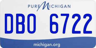 MI license plate DBO6722