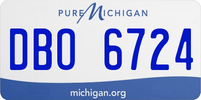 MI license plate DBO6724