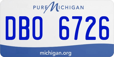 MI license plate DBO6726