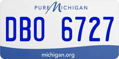 MI license plate DBO6727