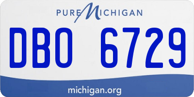 MI license plate DBO6729