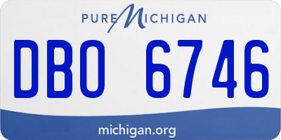 MI license plate DBO6746