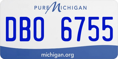 MI license plate DBO6755