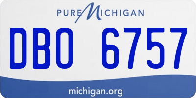MI license plate DBO6757