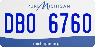 MI license plate DBO6760