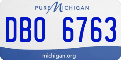 MI license plate DBO6763