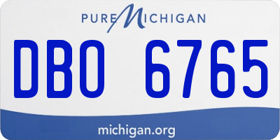 MI license plate DBO6765