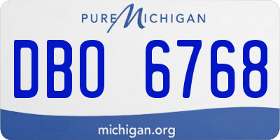 MI license plate DBO6768