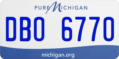 MI license plate DBO6770