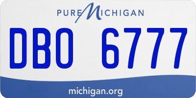 MI license plate DBO6777