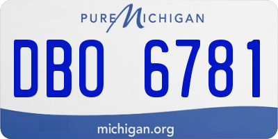MI license plate DBO6781