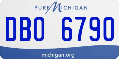 MI license plate DBO6790