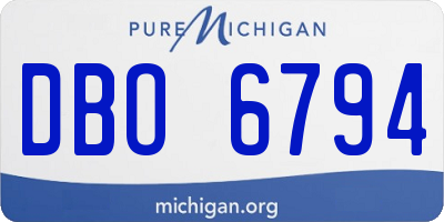 MI license plate DBO6794