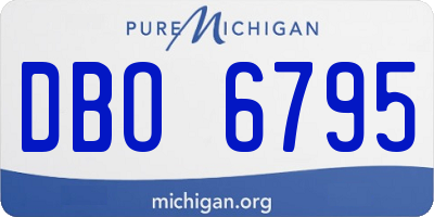 MI license plate DBO6795