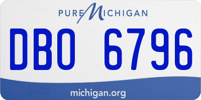 MI license plate DBO6796