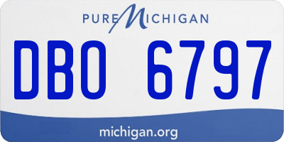 MI license plate DBO6797
