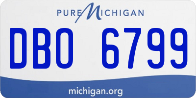 MI license plate DBO6799