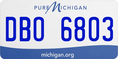 MI license plate DBO6803
