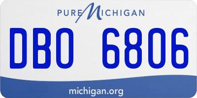 MI license plate DBO6806
