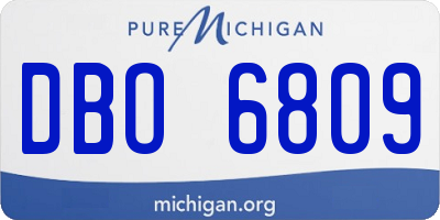 MI license plate DBO6809