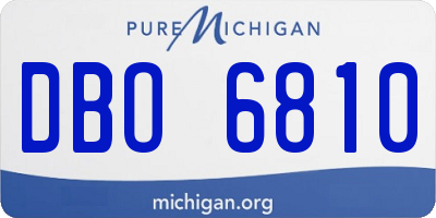 MI license plate DBO6810