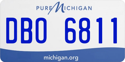 MI license plate DBO6811