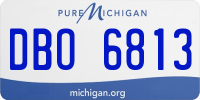 MI license plate DBO6813