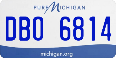 MI license plate DBO6814