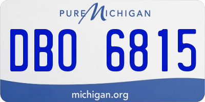 MI license plate DBO6815