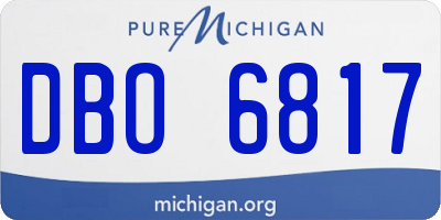 MI license plate DBO6817