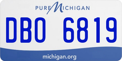 MI license plate DBO6819