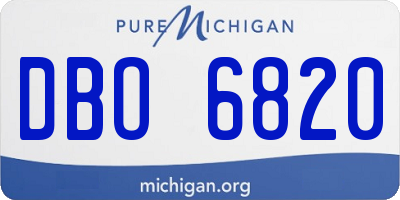 MI license plate DBO6820