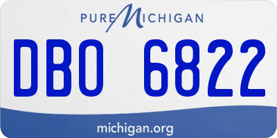 MI license plate DBO6822