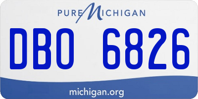 MI license plate DBO6826
