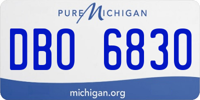 MI license plate DBO6830