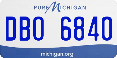 MI license plate DBO6840
