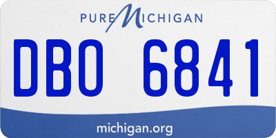 MI license plate DBO6841