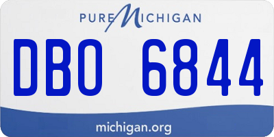 MI license plate DBO6844