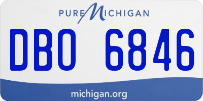 MI license plate DBO6846